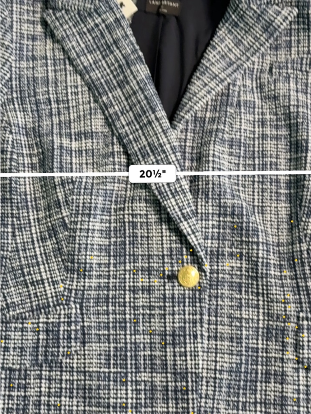 Lane Bryant Tweed Blazer NWT – Blue Textured Jacket Size 22 - Picture 5 of 10